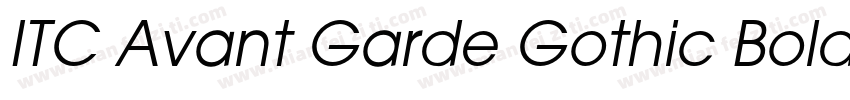ITC Avant Garde Gothic Bold字体转换